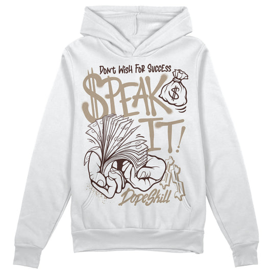 Jordan 1 High OG “Latte” DopeSkill Hoodie Sweatshirt Speak It Graphic Streetwear - White