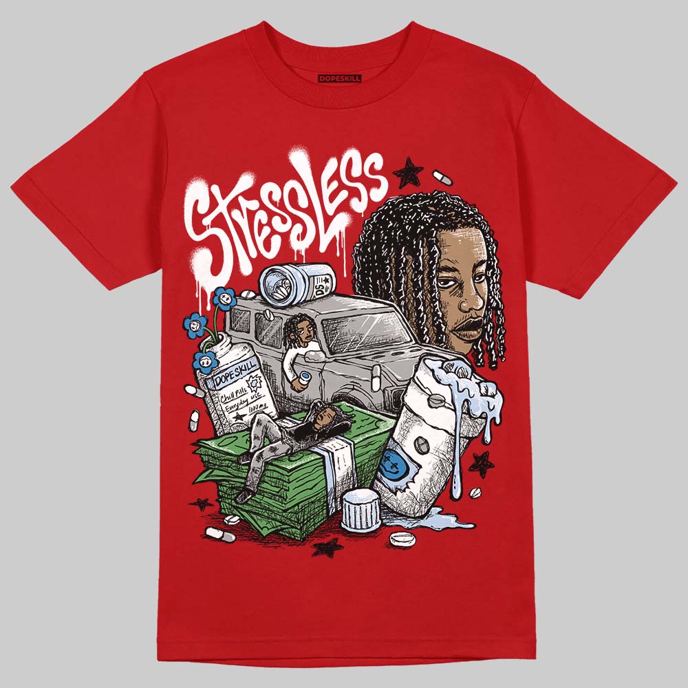 Jordan 5 Retro Fire Red Black Tongue (2025) DopeSkill T-Shirt Stressless Graphic Streetwear - Red