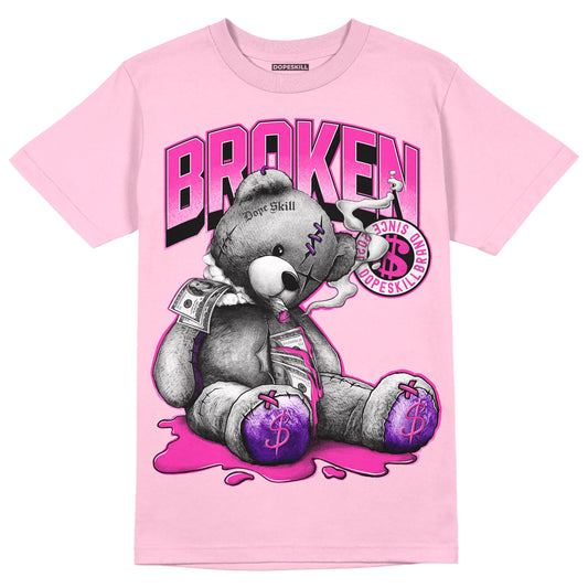 Pink Sneakers DopeSkill Pink T-shirt Sick Bear Graphic Streetwear