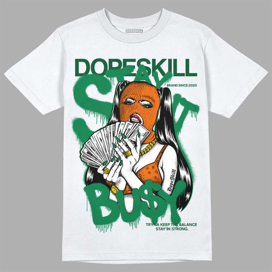Green Sneakers DopeSkill T-Shirt Stay It Busy Graphic Streetwear - White