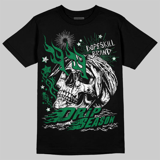 Green Sneakers DopeSkill T-Shirt Drip Season Graphic Streetwear - Black