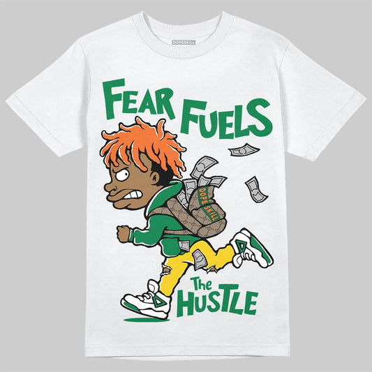 Green Sneakers DopeSkill T-Shirt Fear Fuels The Hustle Graphic Streetwear - White