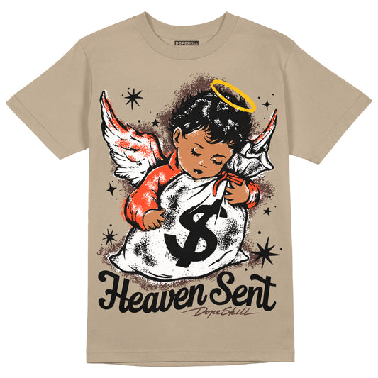 Jordan 1 High OG “Latte” DopeSkill Medium Brown T-shirt Heaven Sent Graphic Streetwear