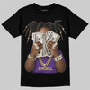 Jordan 13 Court Purple DopeSkill T-Shirt Rich Youth Graphic Streetwear - Black