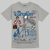 Jordan 12 Retro French Blue (2025) DopeSkill T-Shirt Broken Bones Graphic Streetwear - Gravel