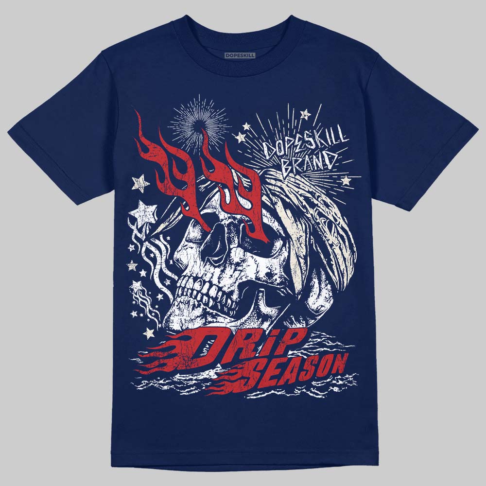 Jordan 11 “Rare Air” DopeSkill T-Shirt Drip Season Graphic Streetwear - navy