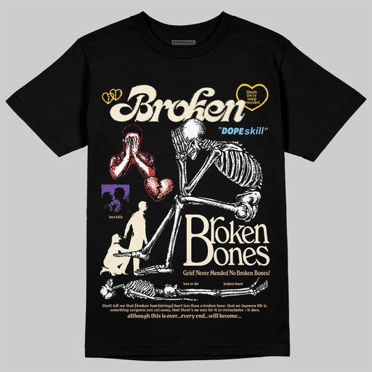Jordan 17 Retro Low SP Infinite Archives DopeSkill T-Shirt Broken Bones Graphic Streetwear - Black