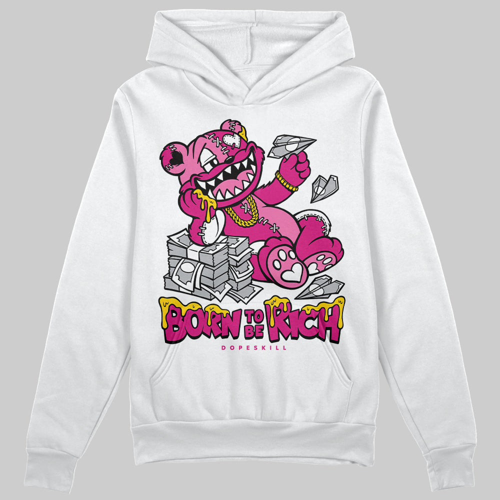 Rick Owens Pink Leather Low Sneakers DopeSkill Hoodie Sweatshirt Born To Be Rich Graphic Streetwear White