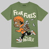 Jordan 4 Retro OG SP Undefeated (2025) DopeSkill T-Shirt Fear Fuels The Hustle Graphic Streetwear - Military Green