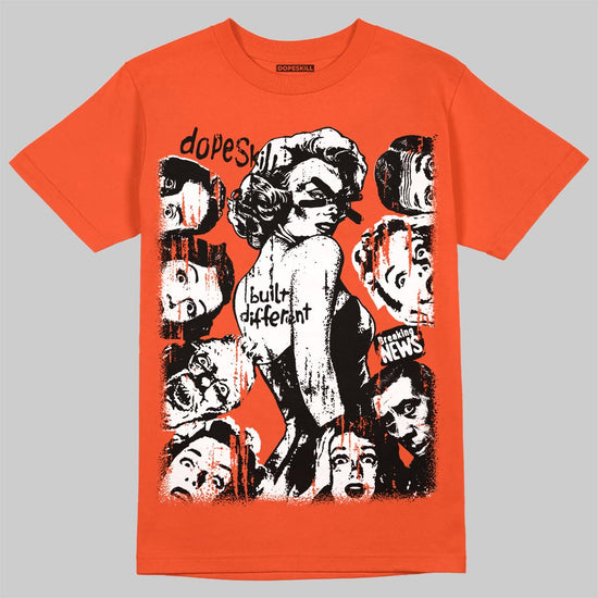 Jordan 1 Retro High OG Shattered Backboard (2025) DopeSkill T-Shirt Built Different Graphic Streetwear - Orange