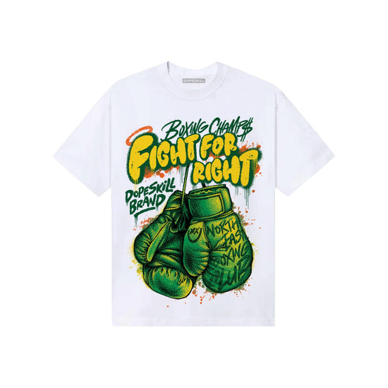 Green Sneakers DopeSkill T-Shirt Fight For Right Graphic Streetwear - White
