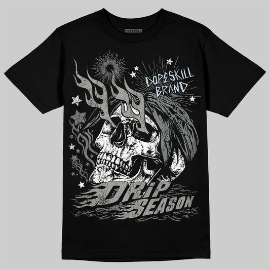 Jordan 9 Cool Grey DopeSkill T-Shirt Drip Season Graphic Streetwear - Black