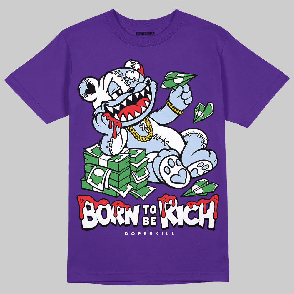Jordan 5 OG “Grape” DopeSkill T-Shirt Born To Be Rich Graphic Streetwear - Purple