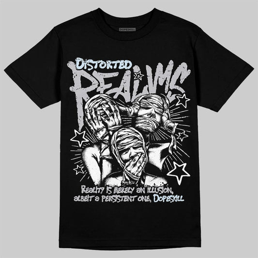 Jordan 11 Retro Low Cement Grey DopeSkill T-Shirt Distorted Realms Graphic Streetwear - Black