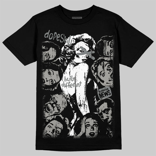 Jordan 9 Cool Grey DopeSkill T-Shirt Built Different Graphic Streetwear - Black