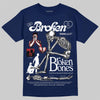 Jordan 12 Retro French Blue (2025) DopeSkill T-Shirt Broken Bones Graphic Streetwear - navy