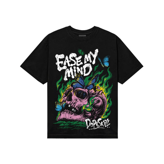 Green Sneakers DopeSkill T-Shirt Ease My Mind Graphic Streetwear - Black