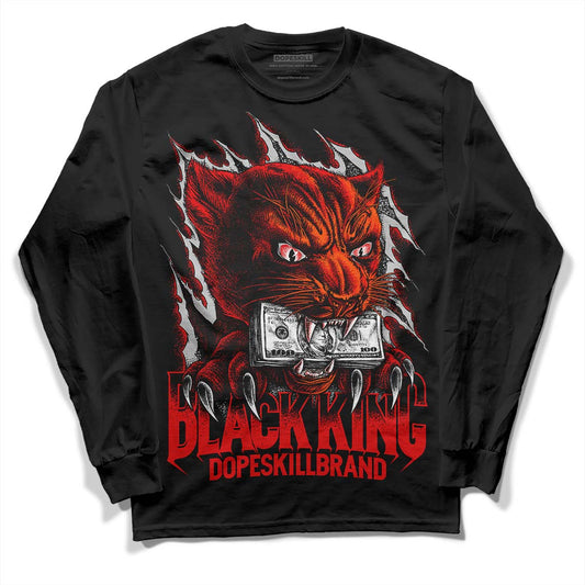 Jordan 12 “Cherry” DopeSkill Long Sleeve T-Shirt Black King Graphic Streetwear - Black