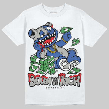 Jordan 3 "Lucky Shorts" DopeSkill T-Shirt Born To Be Rich Graphic Streetwear - White
