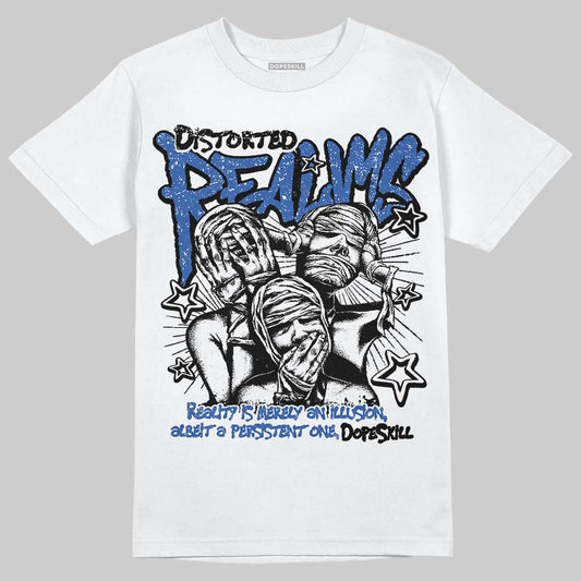 Awake NY x Jordan 5 Retro 'Black Racer Blue' DopeSkill T-Shirt Distorted Realms Graphic Streetwear - White