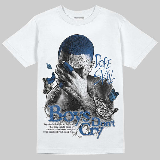 Jordan 1 Low OG “Storm Blue” DopeSkill T-Shirt Boys Don't Cry Graphic Streetwear - White