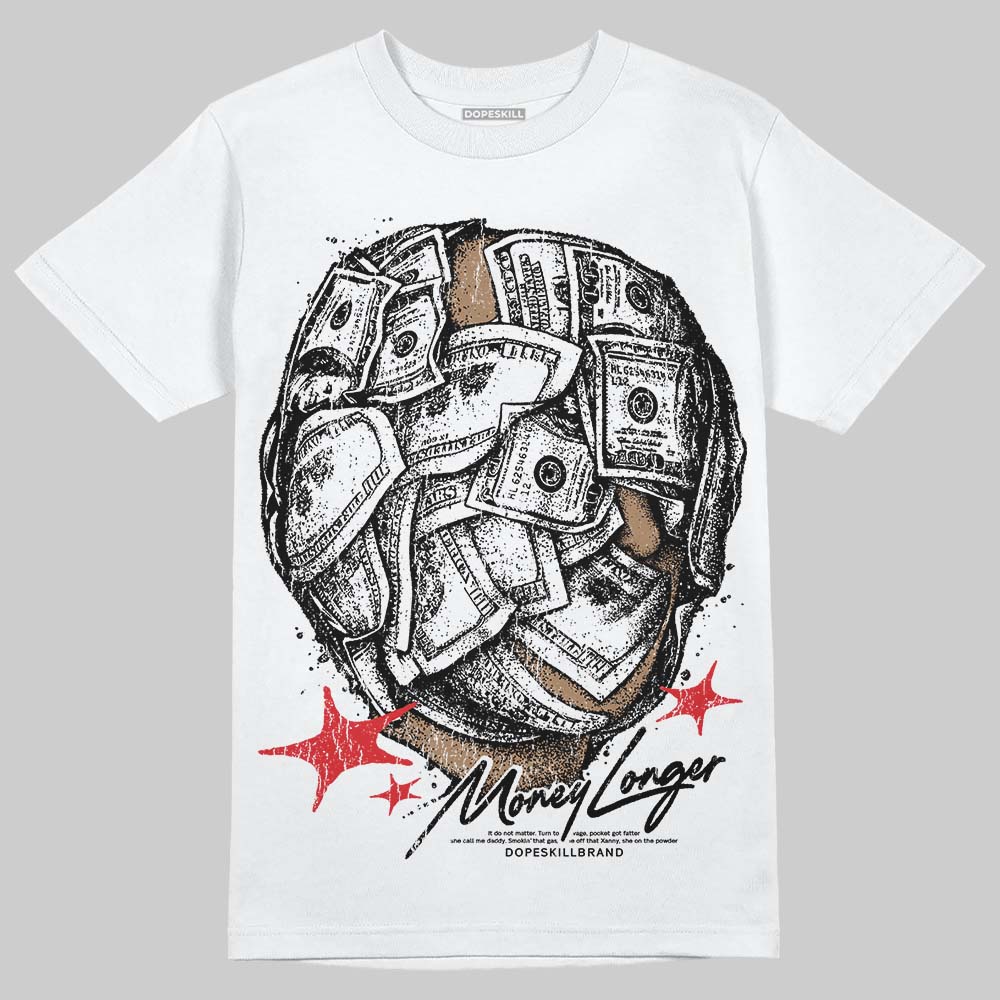 Dunk Low Panda White Black DopeSkill T-Shirt Money Longer Graphic Streetwear - White