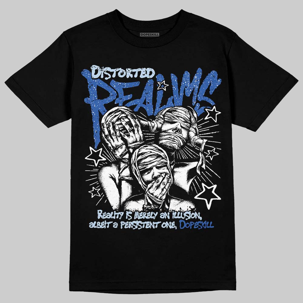Awake NY x Jordan 5 Retro 'Black Racer Blue' DopeSkill T-Shirt Distorted Realms Graphic Streetwear - Black
