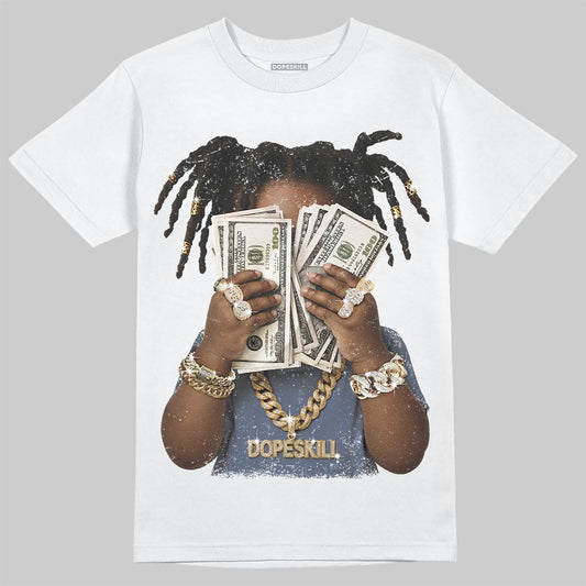 Jordan 11 Retro Low Diffused Blue DopeSkill T-Shirt Rich Youth Graphic Streetwear - White