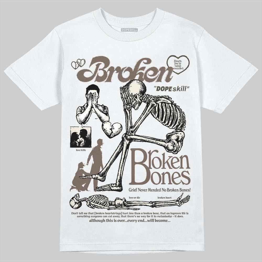 New Balance 204L Mushroom DopeSkill T-Shirt Broken Bones Graphic Streetwear - White