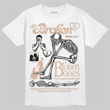 Jordan 4 Retro Cozy Girl DopeSkill T-Shirt Broken Bones Graphic Streetwear - White