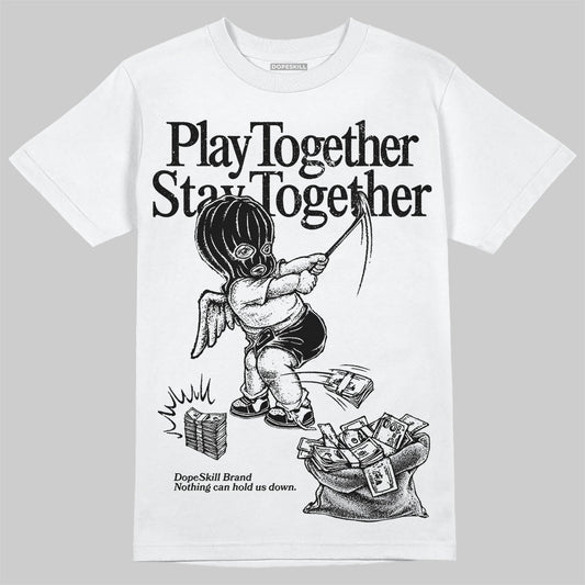 Dunk Low Panda White Black DopeSkill T-Shirt Play together, Stay together Graphic Streetwear - White