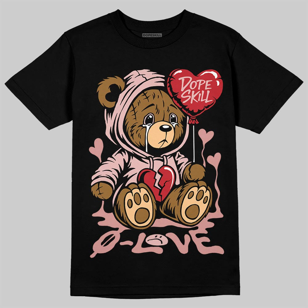 Jordan 40 “Dusty Rose” DopeSkill T-Shirt Broken Bear Graphic Streetwear - Black