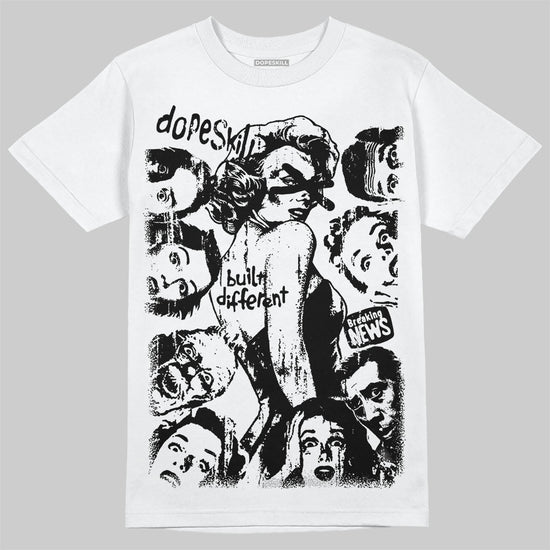 Dunk Low Panda White Black DopeSkill T-Shirt Built Different Graphic Streetwear - White