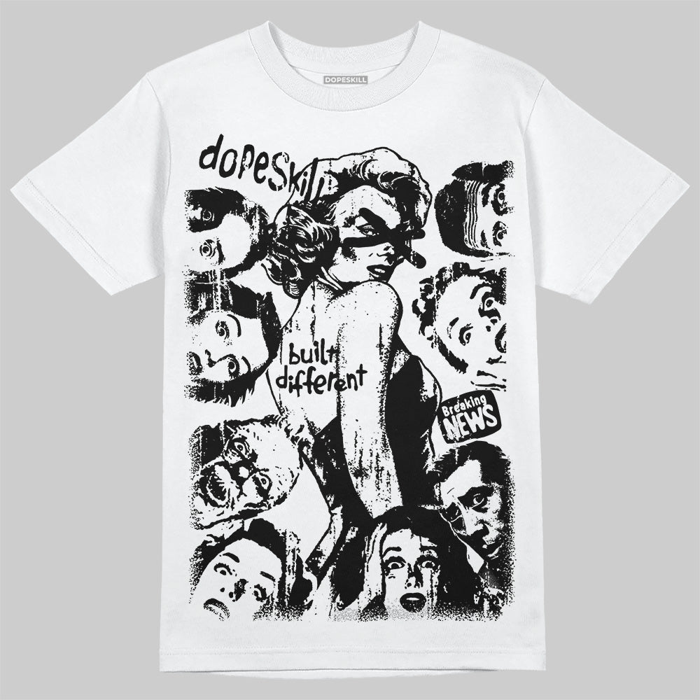 Dunk Low Panda White Black DopeSkill T-Shirt Built Different Graphic Streetwear - White