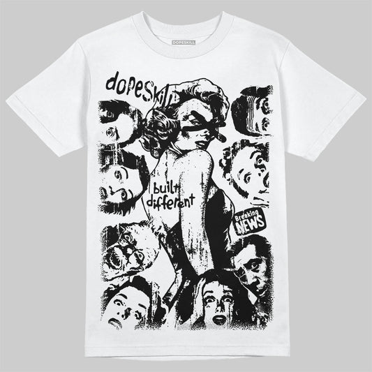 Dunk Low Panda White Black DopeSkill T-Shirt Built Different Graphic Streetwear - White
