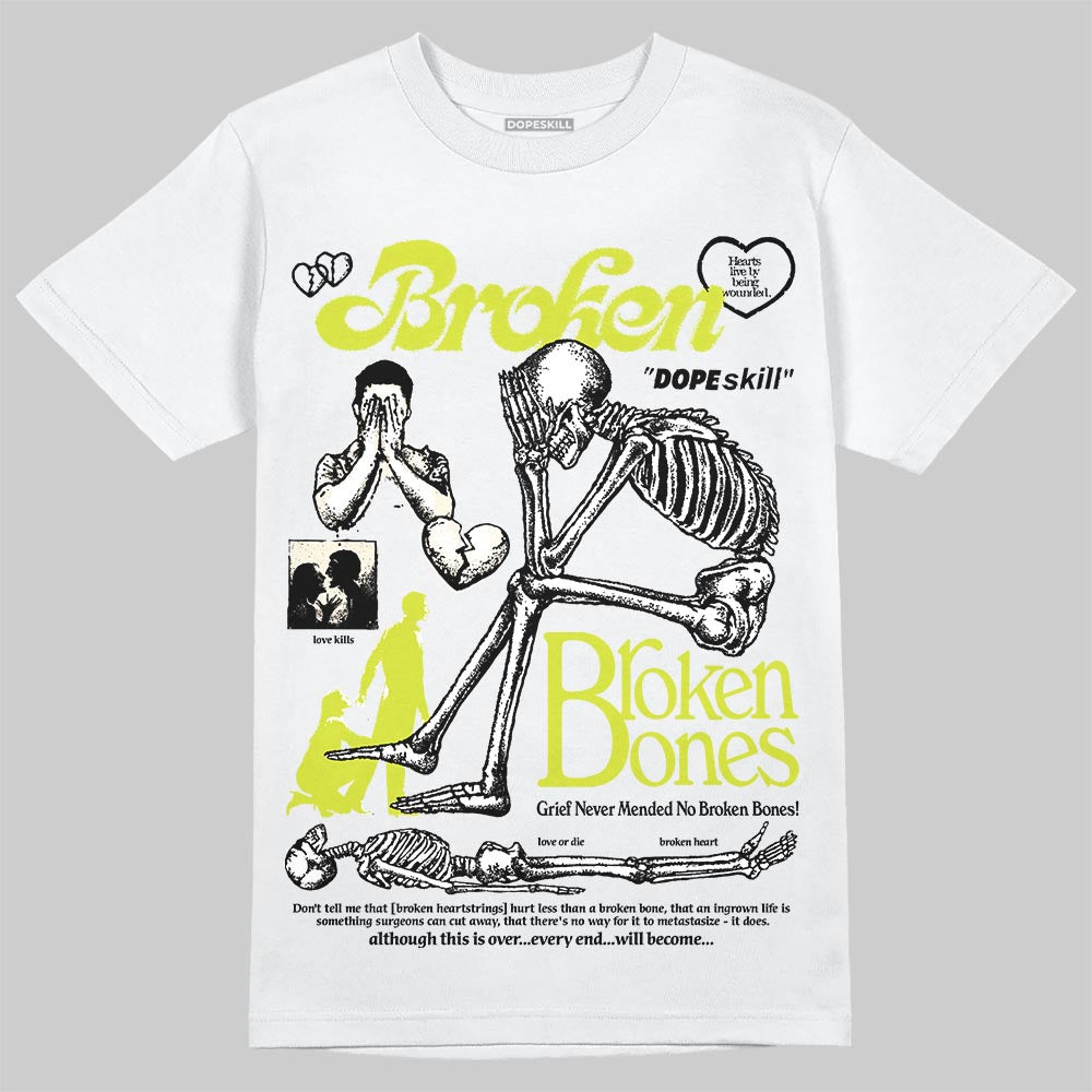 Air Max 90 x Patta Cyber and Particle Grey DopeSkill T-Shirt Broken Bones Graphic Streetwear - White