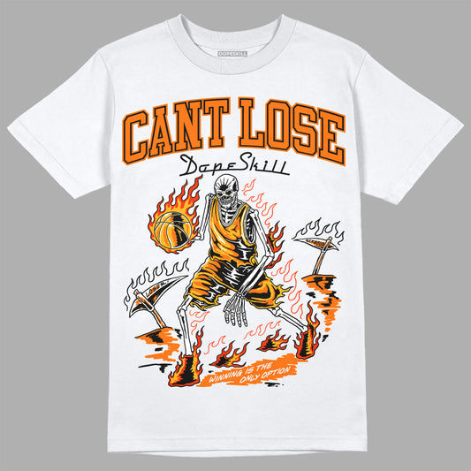 Orange, Black & White Sneakers DopeSkill T-Shirt Cant Lose Graphic Streetwear - White