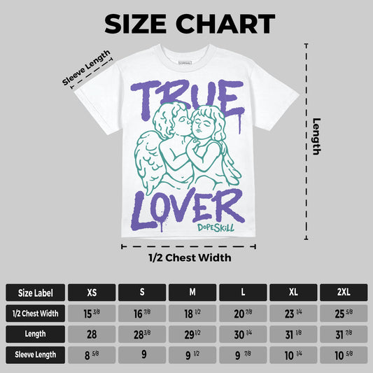 Grape 5s DopeSkill Oversize Print T-Shirt True Lover Graphic