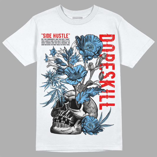 Travis Scott x Jordan 4 Retro 'Cactus Jack' DopeSkill T-Shirt Side Hustle Graphic Streetwear - White