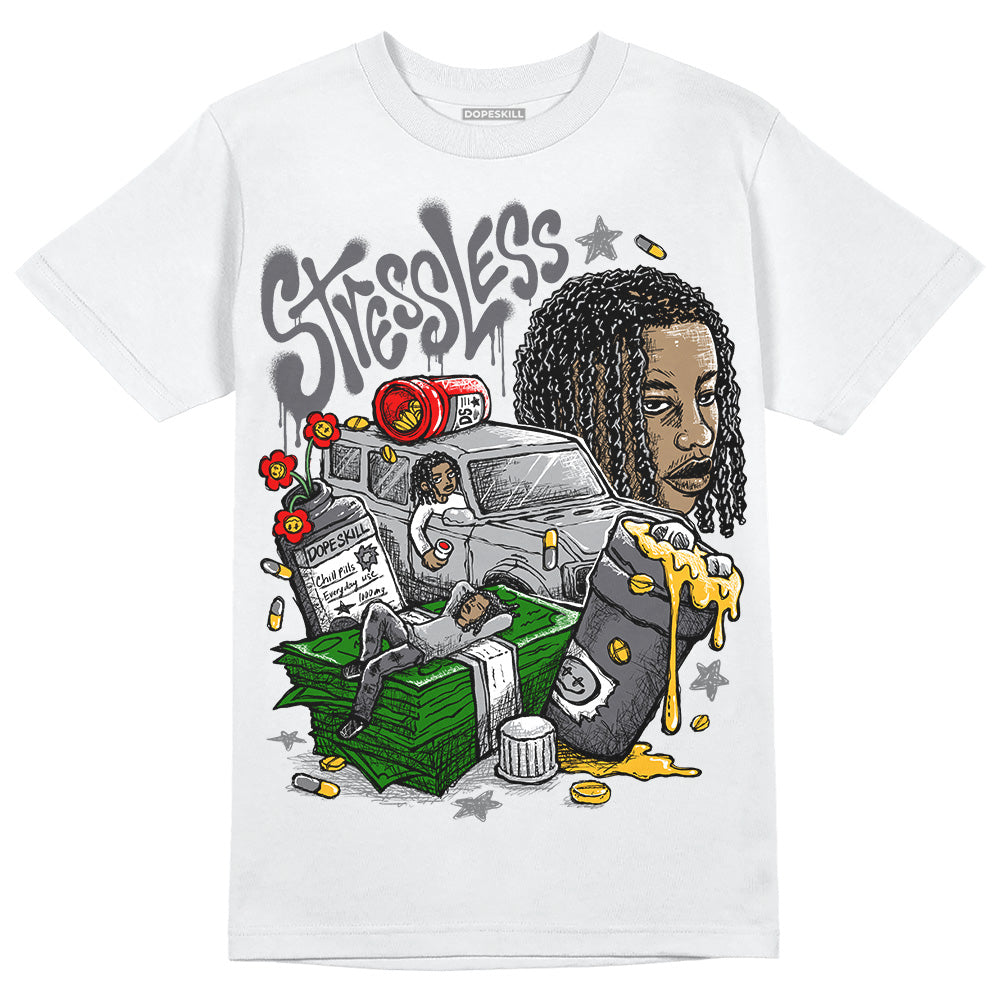 Jordan 4 Retro 'Wet Cement' DopeSkill T-Shirt Stressless Graphic Streetwear - White