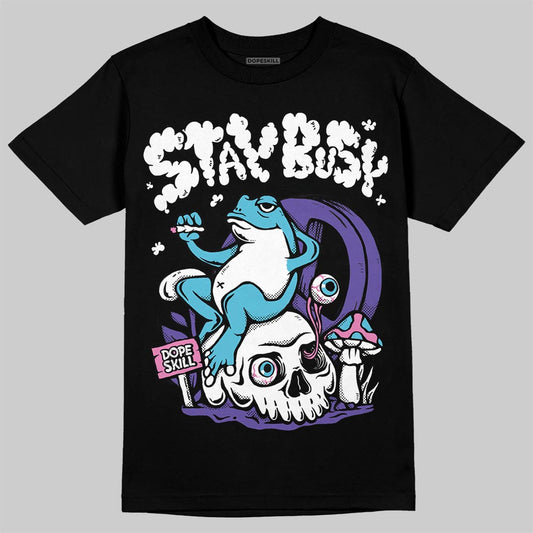 Jordan 8 Retro 'Aqua' 2025 DopeSkill T-Shirt Stay Busy Graphic Streetwear - Black