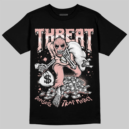Lanvin Leather Curb Glitter Pale Pink DopeSkill T-Shirt Threat Graphic Streetwear - Black