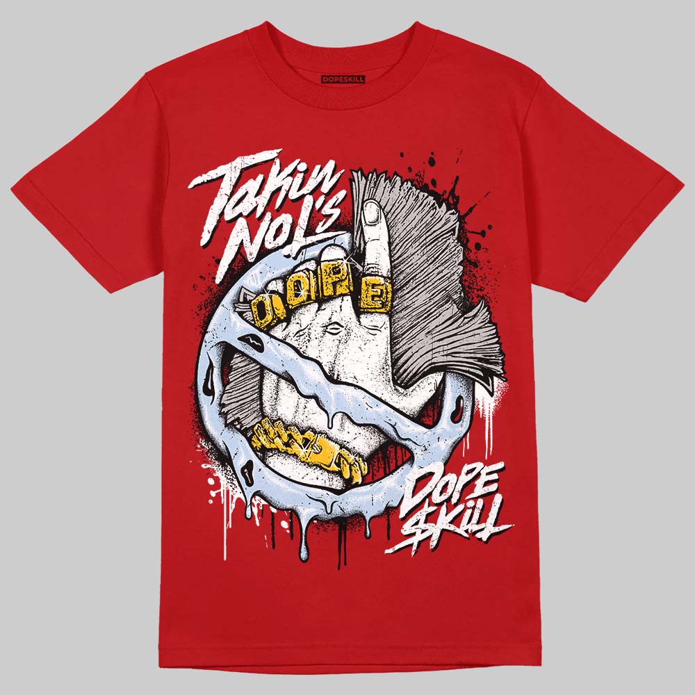 Jordan 5 Retro Fire Red Black Tongue (2025) DopeSkill T-Shirt Takin No L's Graphic Streetwear - Red