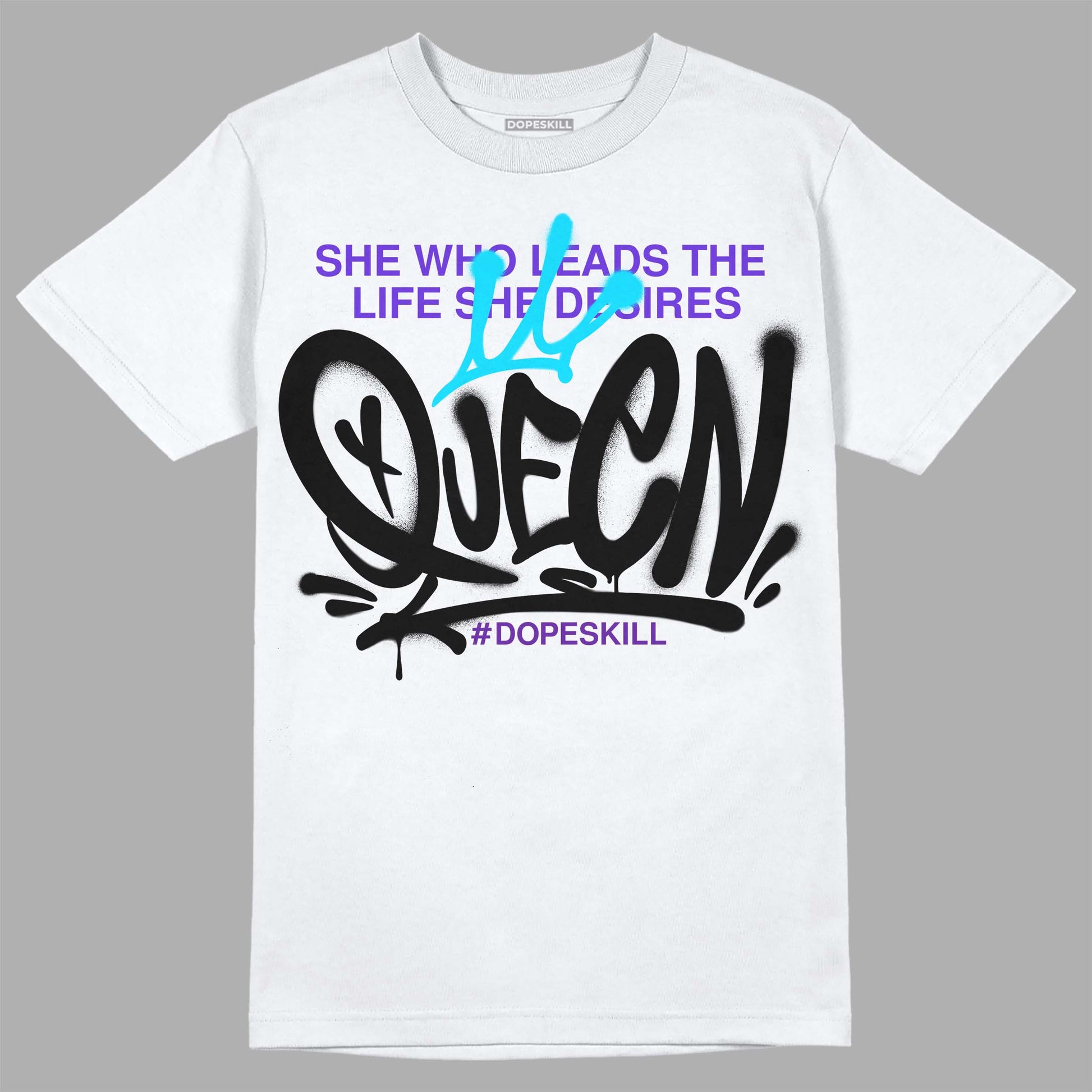 Jordan 6 "Aqua" DopeSkill T-Shirt Queen Graphic Streetwear - White