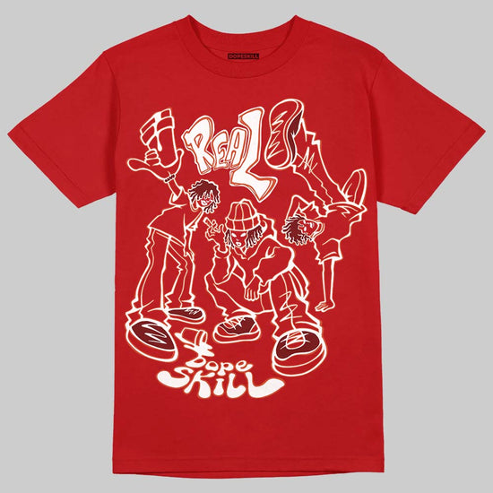 Nigel Sylvester x Air Jordan 4 ‘Brick by Brick’ DopeSkill T-Shirt Real Y2K Players Graphic Streetwear - Red