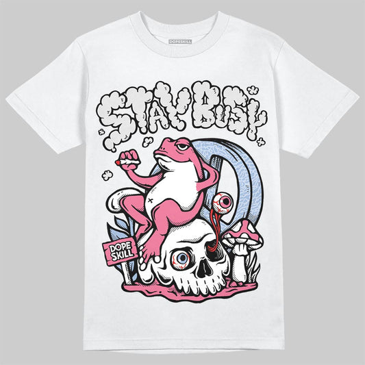 Jordan 3 GS “Cobalt Bliss” DopeSkill T-Shirt Stay Busy Graphic Streetwear - White