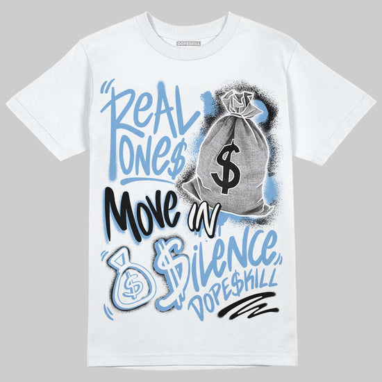 Jordan 12 Retro 'Melo' DopeSkill T-Shirt Real Ones Move In Silence Graphic Streetwear - White