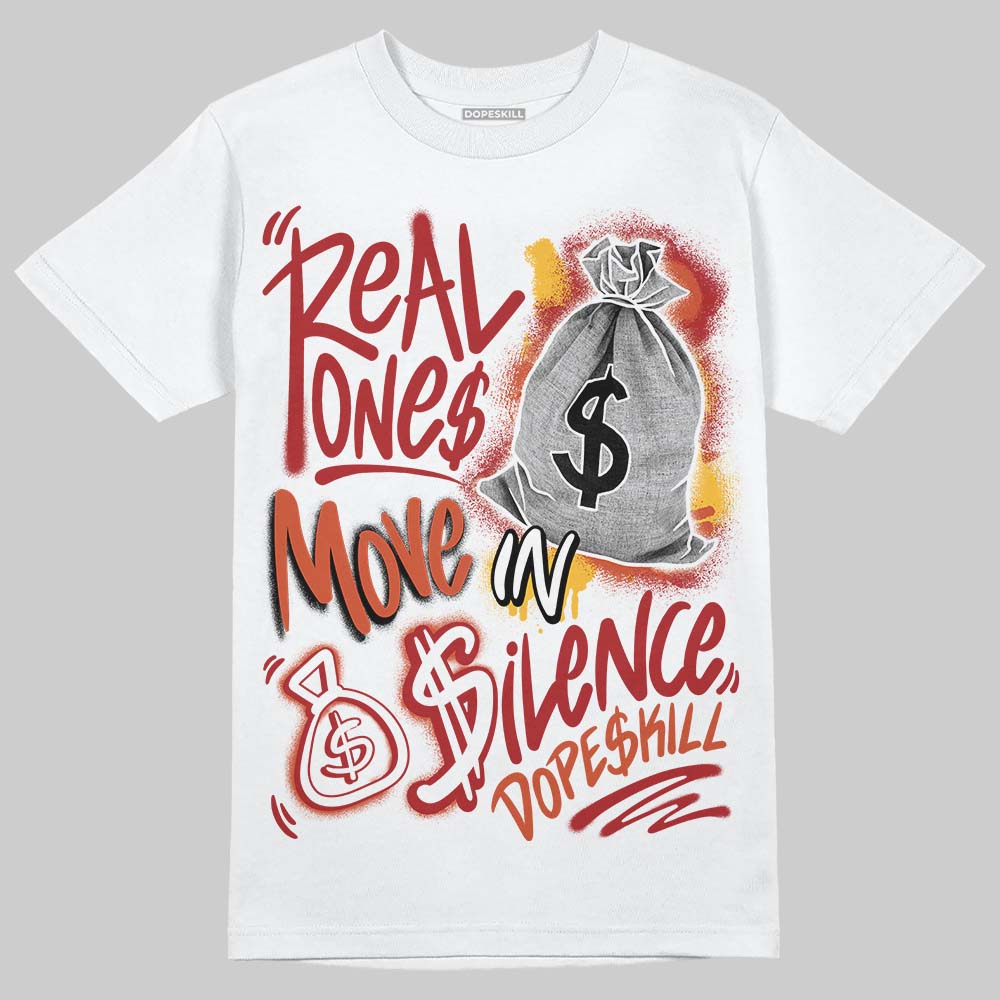 Nigel Sylvester x Air Jordan 4 ‘Brick by Brick’ DopeSkill T-Shirt Real Ones Move In Silence Graphic Streetwear - White
