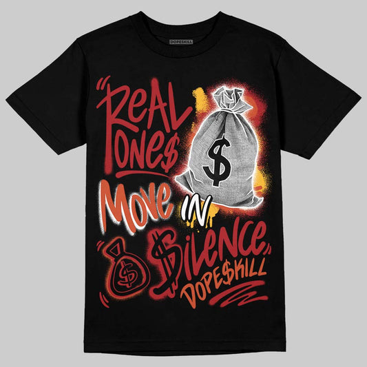 Nigel Sylvester x Air Jordan 4 ‘Brick by Brick’ DopeSkill T-Shirt Real Ones Move In Silence Graphic Streetwear - Black