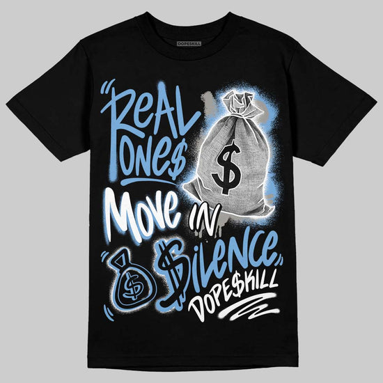 Jordan 12 Retro 'Melo' DopeSkill T-Shirt Real Ones Move In Silence Graphic Streetwear - Black